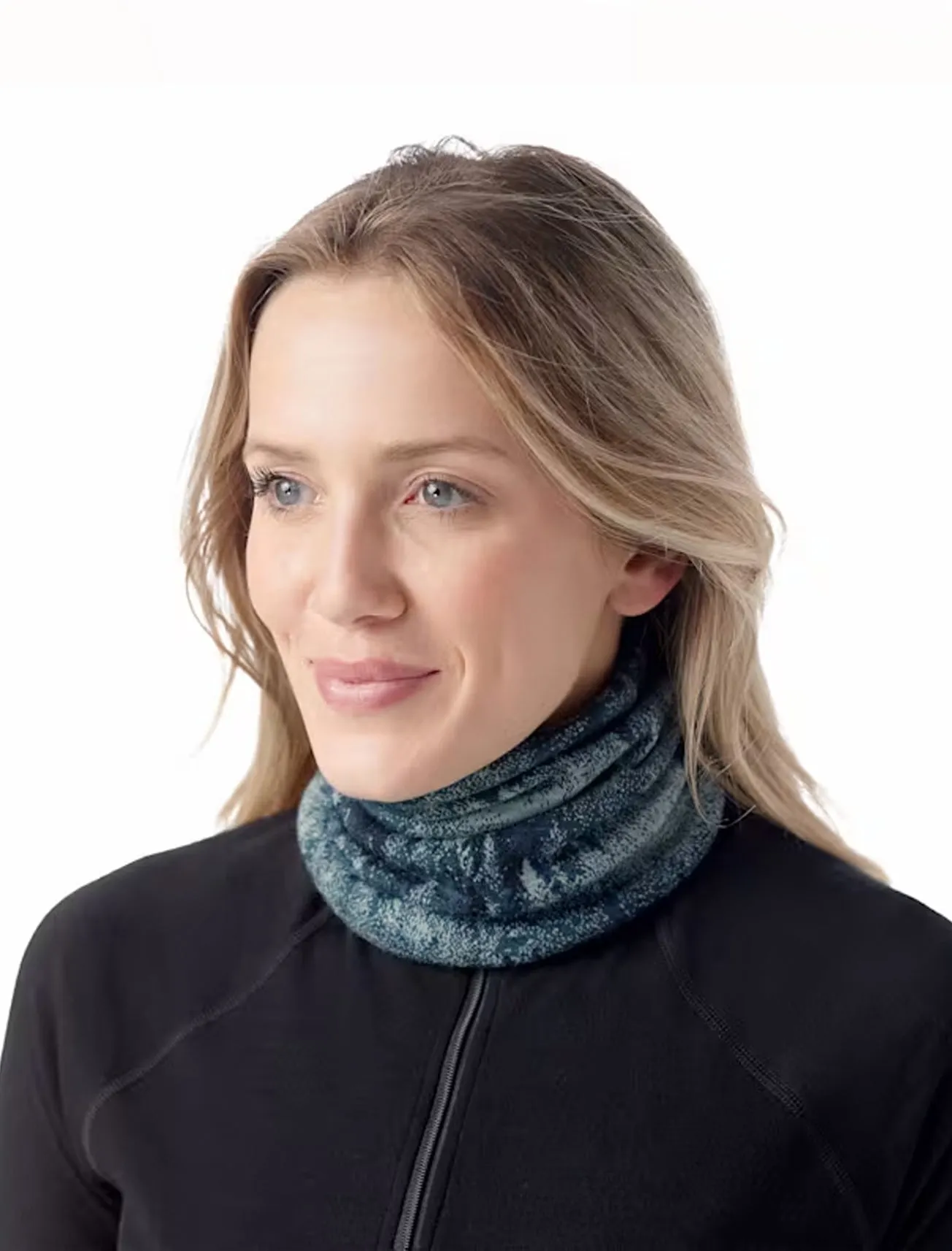 Thermal Reverse Neck Gaiter, Twilight Foggy Pines