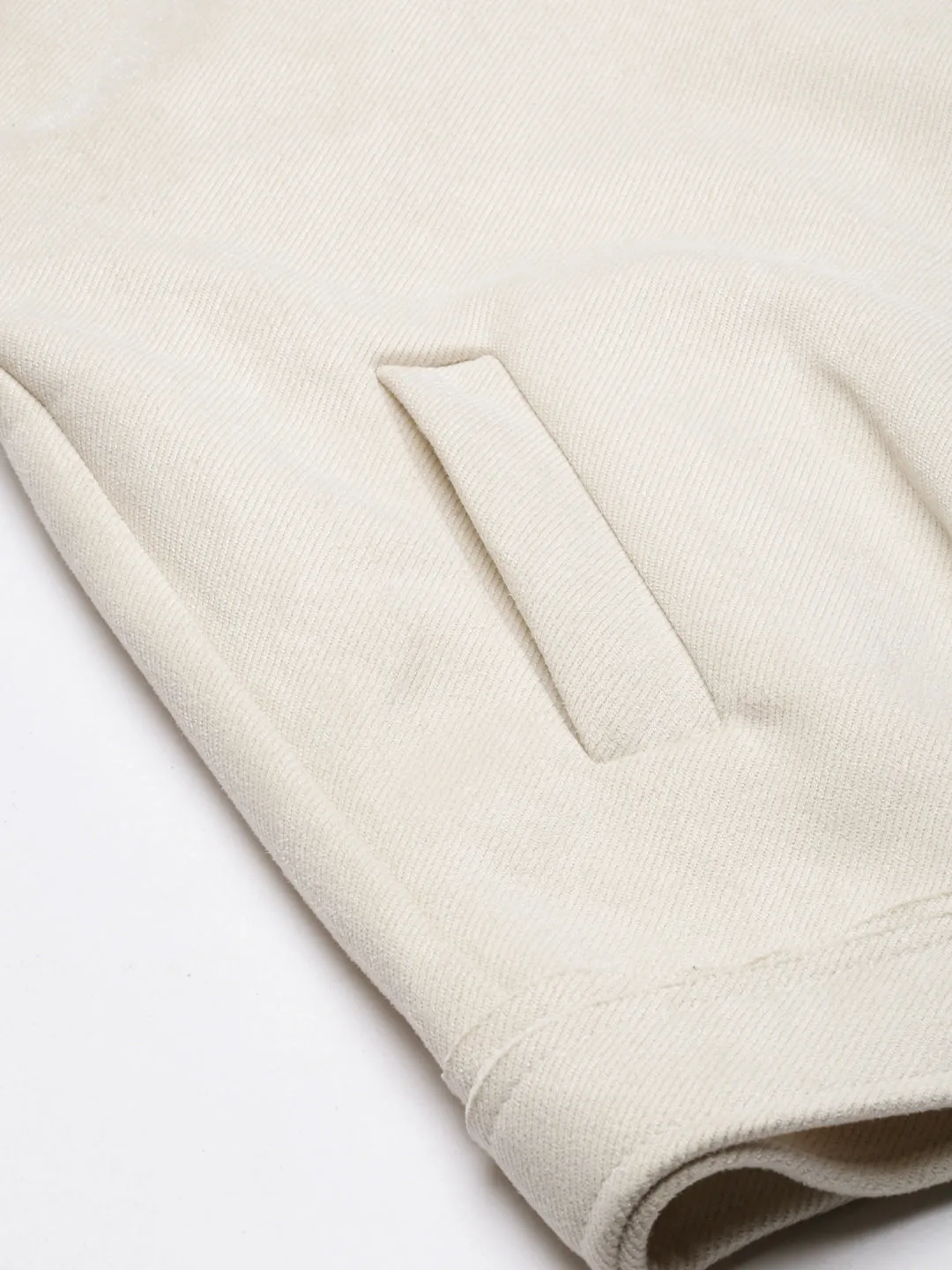 Women Cream Lapel Collar Long Sleeves Tailored Jacket