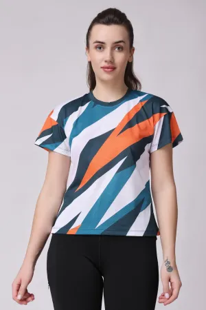 Women's Pyrite Tee - White/Orange