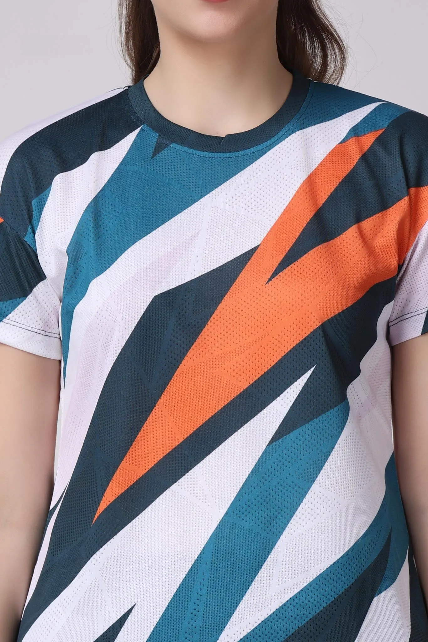 Women's Pyrite Tee - White/Orange